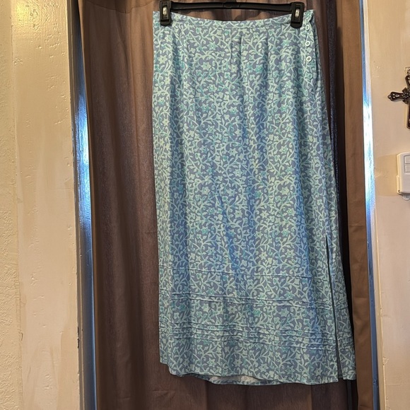 Sigrid Olsen Sport Blue Patterned Top - Picture 1 of 7